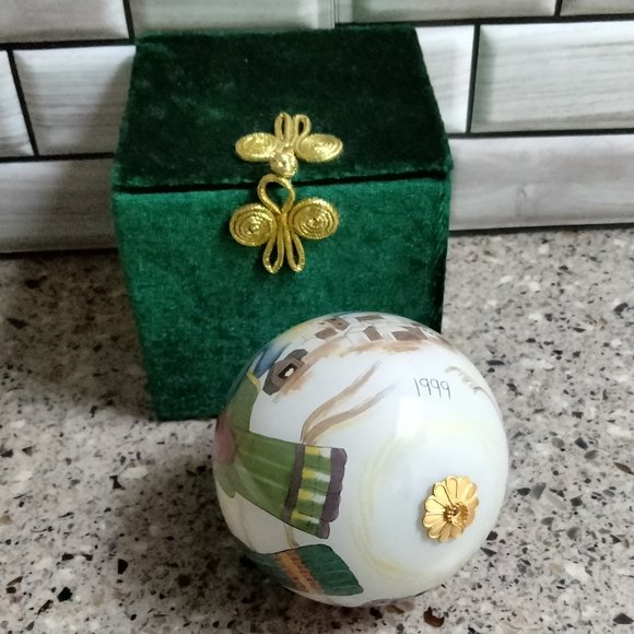 NIB Vintage Three Wise Men Handpainted Inside "Li Bien" Ornament - Picture 6 of 9